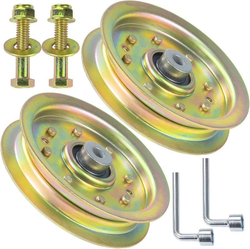 GUSUHAWK 2 Pack 753-08171 Idler Pulley Kit Replaces Cub Cadet 756-04129B Idler Pulley 756-04129, MTD 756-04129B, Cub Cadet 756-04129, Troy Bilt Pulley 753-08171 Cub Cadet Idler Pulley Kit, 753-08068 - Image 1